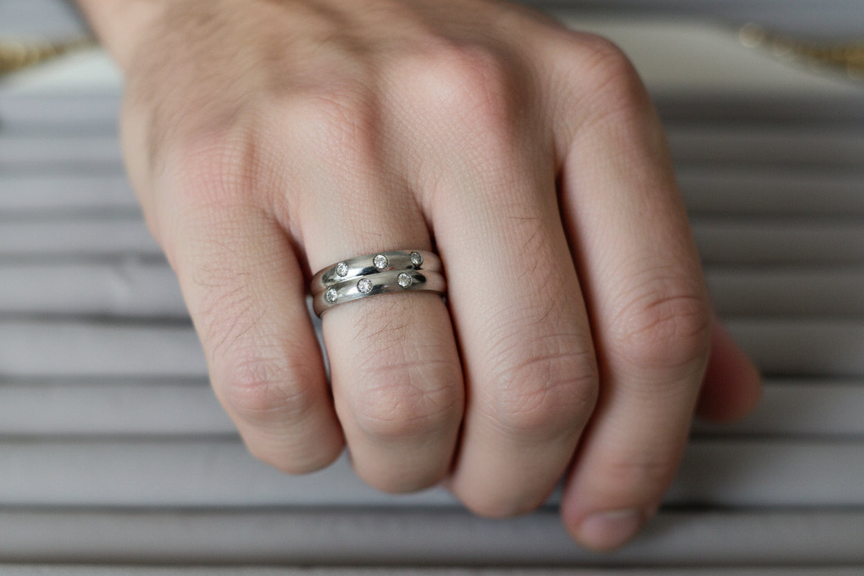 Bague acier inoxydable Homme taille 54