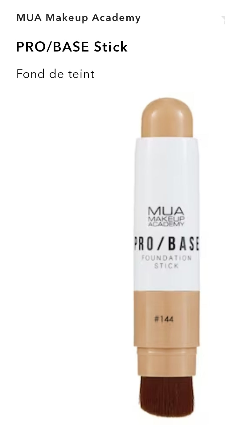 Fond de teint stick MUA make-up académie