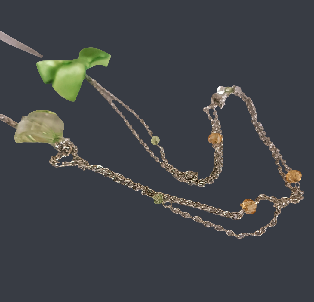 Collier Sautoir avec perle et Noeud
