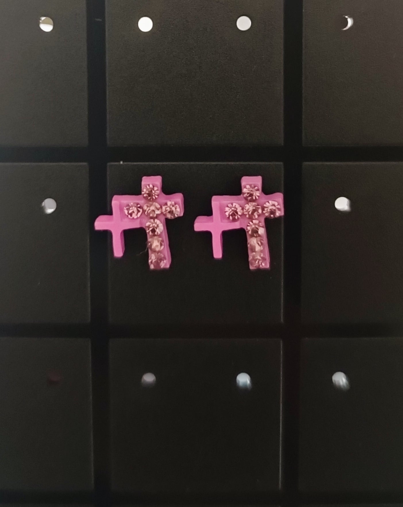 Boucles d'oreilles double croix