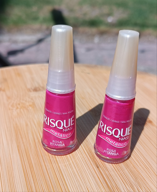 Vernis à ongles ''Risqué'' Gamme du Brésil Rosa Pitanga Metalico ''metalic''