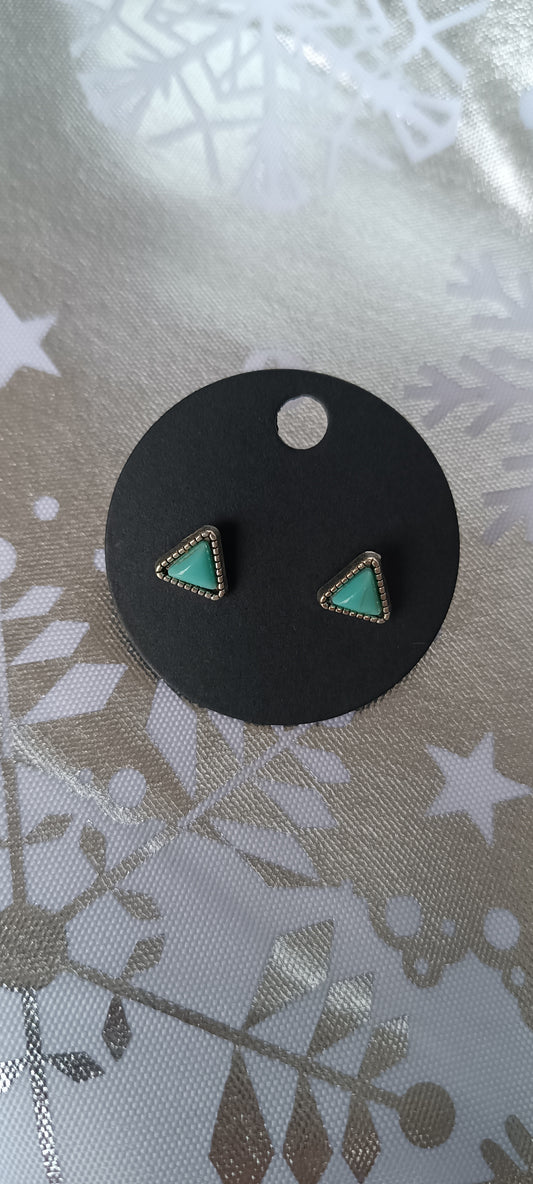 Boucles d'oreilles pierre turquoise