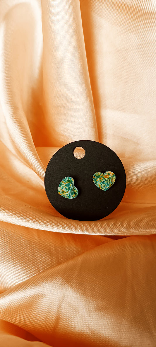 Boucles d'oreilles Cœur Fleurs