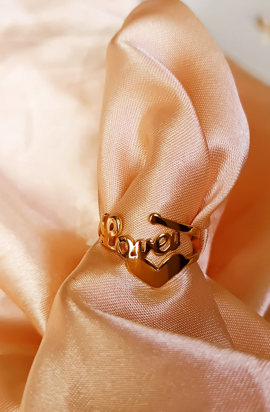 Bague Femme acier inoxydable taille 56 " Love"