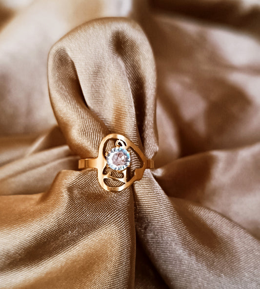 Bague acier inoxydable Coeur Love Taille 52