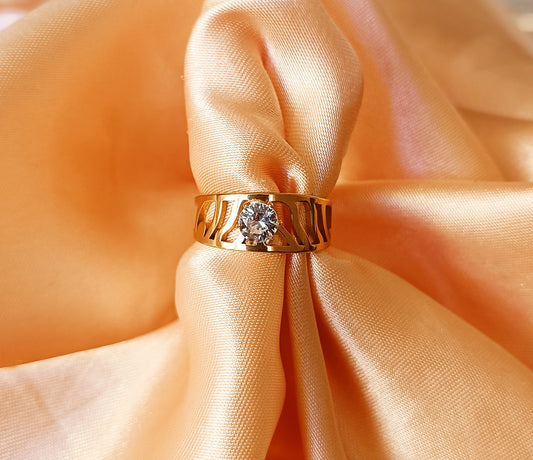 Bague acier inoxydable Femme  taille 54