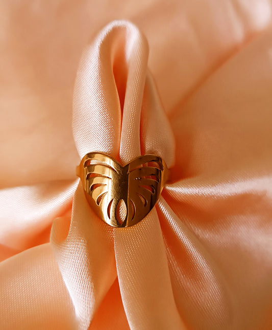 Bague acier inoxydable Femme taille 60 " cœur "