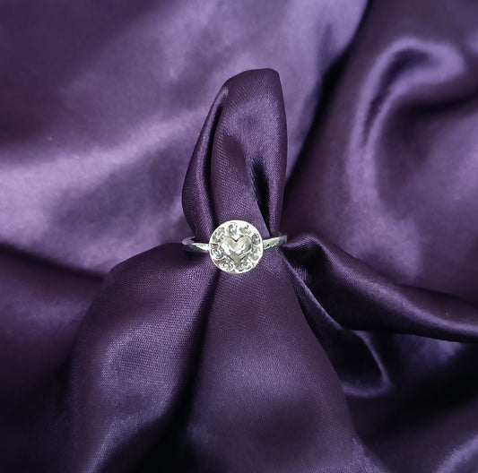 Bague Acier Femme style vintage bohème taille 52 "cœur"