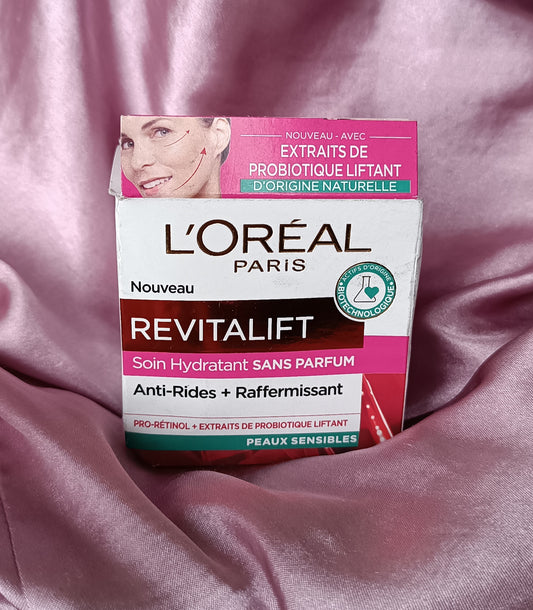 Crème soin hydratant Revitalift L'ORÉAL sans parfum anti rides rafermissant