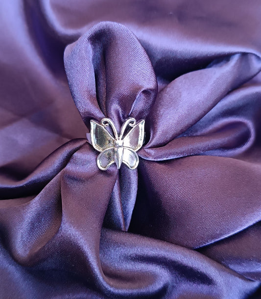 Bague Acier Femme style vintage bohème taille 56 "papillon"
