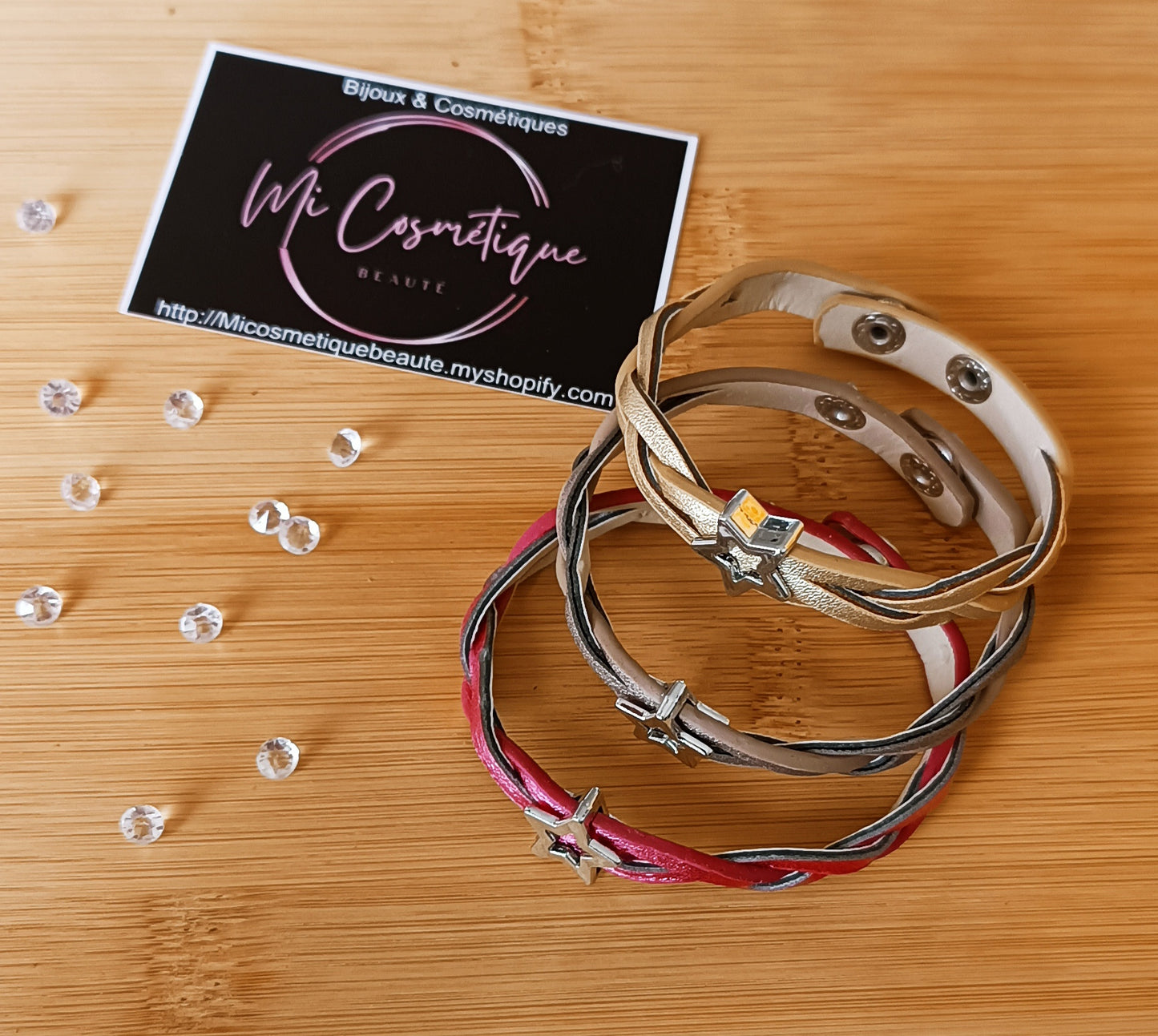 Bracelet Similicuir Étoile