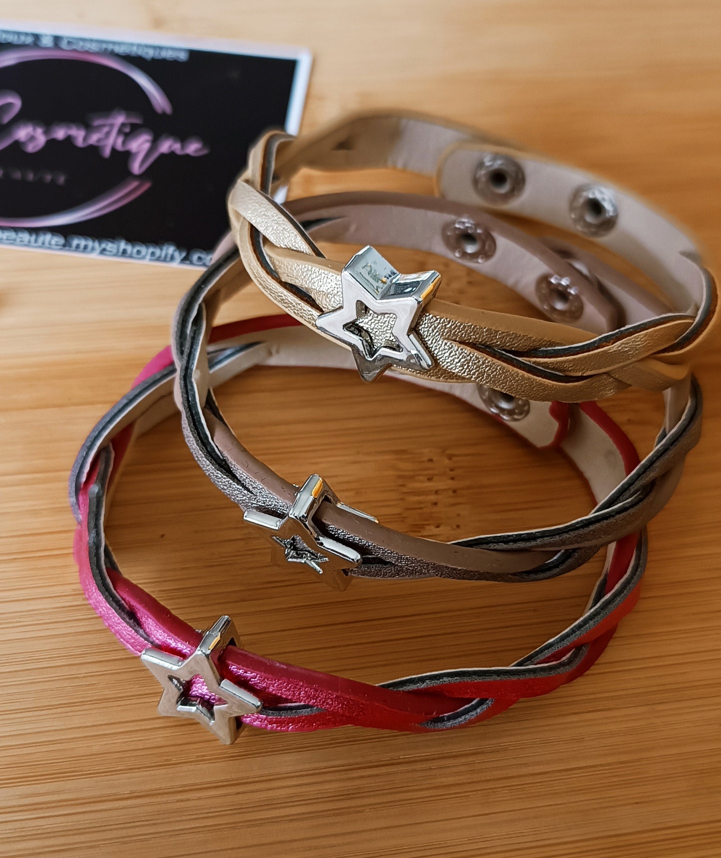 Bracelet Similicuir Étoile