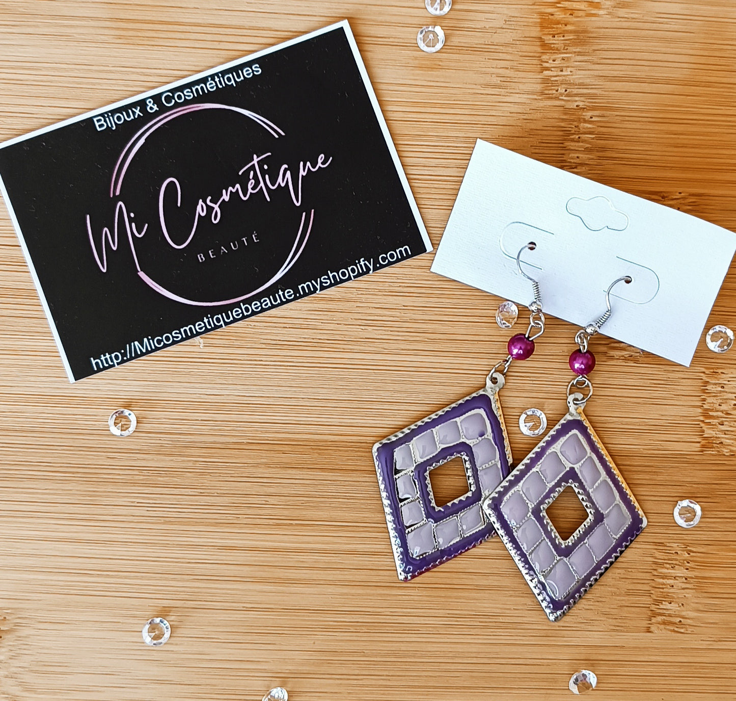 Boucles d'oreilles Losange
