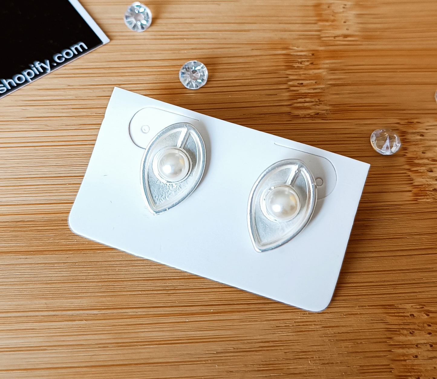 Boucles d'oreilles Nacré Perle Argenté