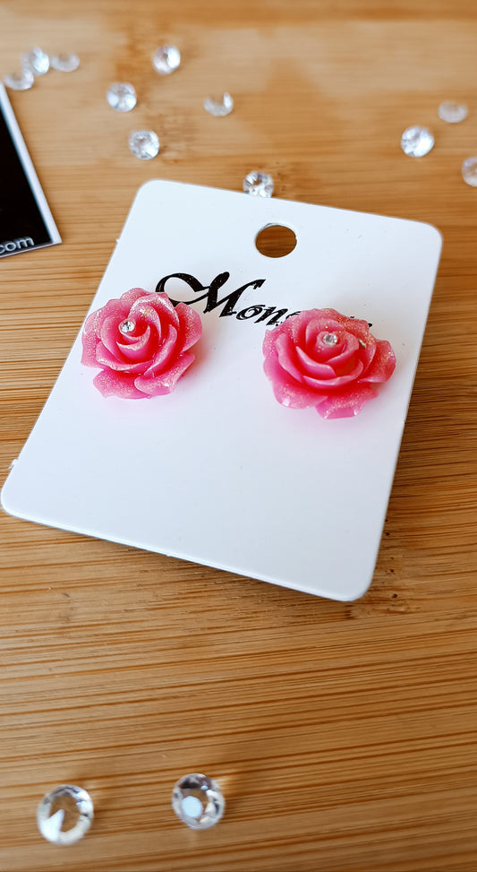 Boucles d'oreilles Rose
