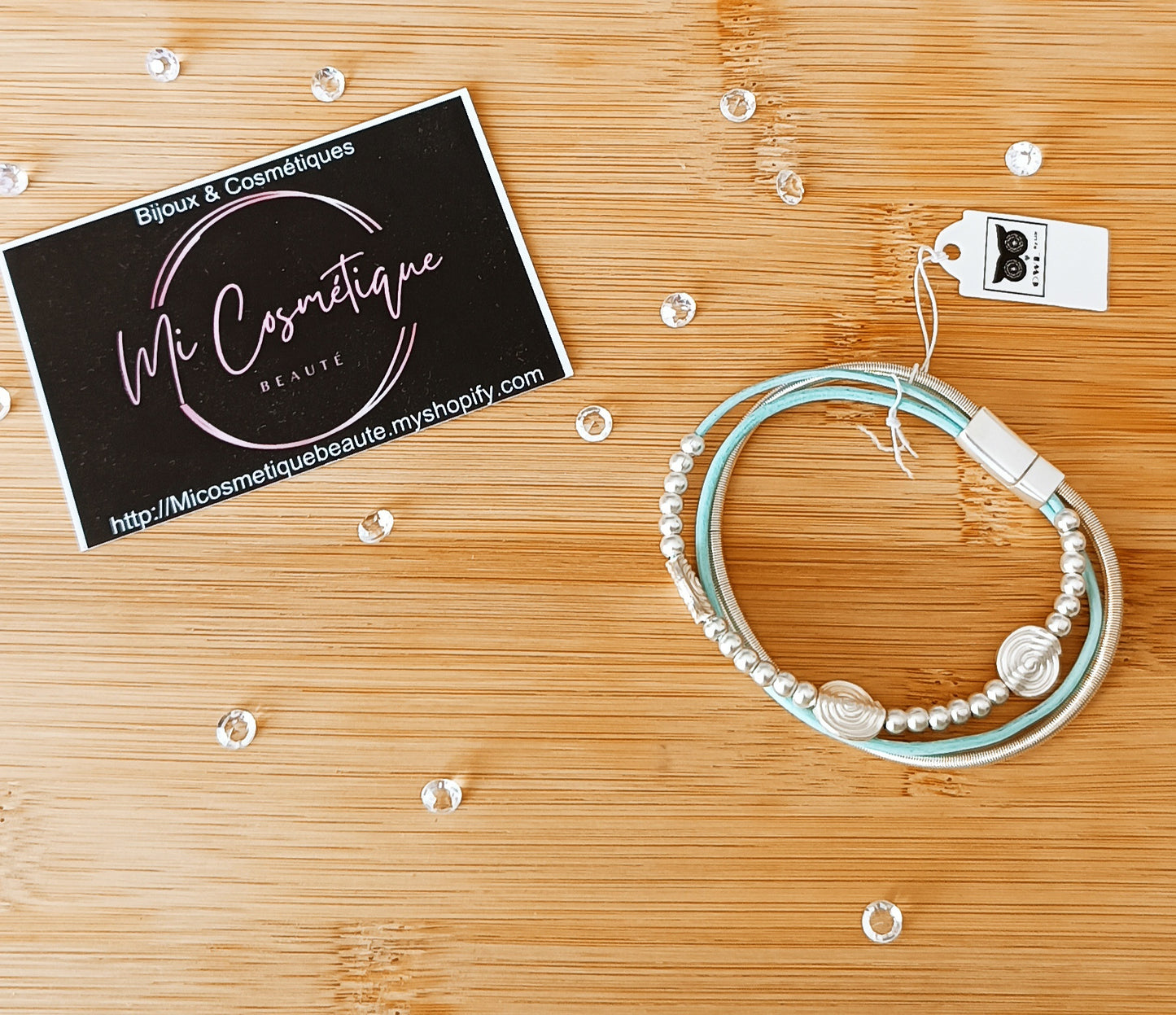 Bracelet Trio bleue Argenté