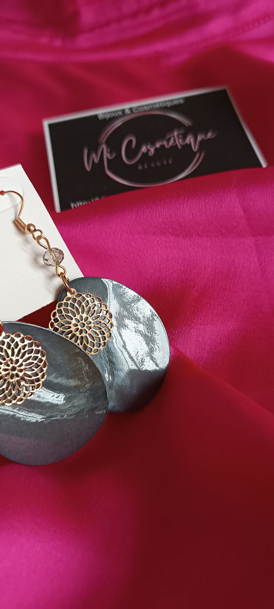 Boucles d'oreilles Grise