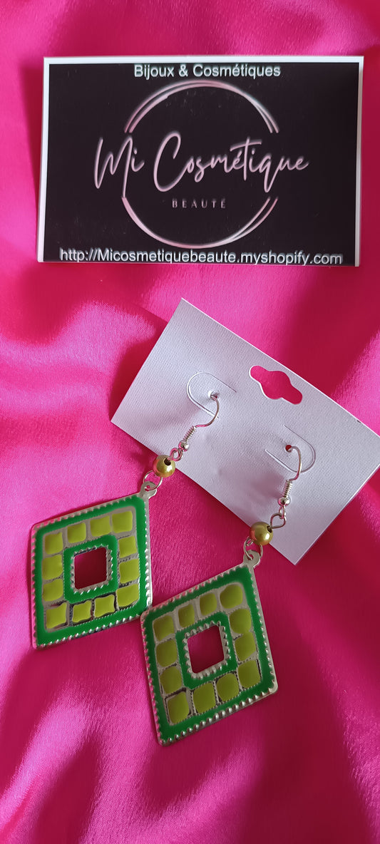 Boucles d'oreilles Losange