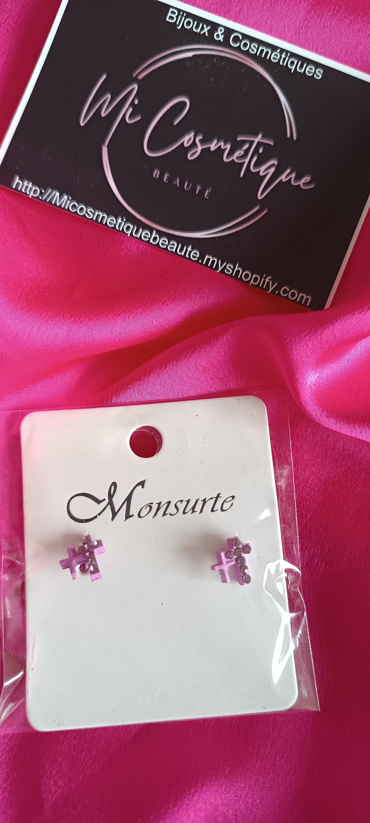 Boucles d'oreilles croix