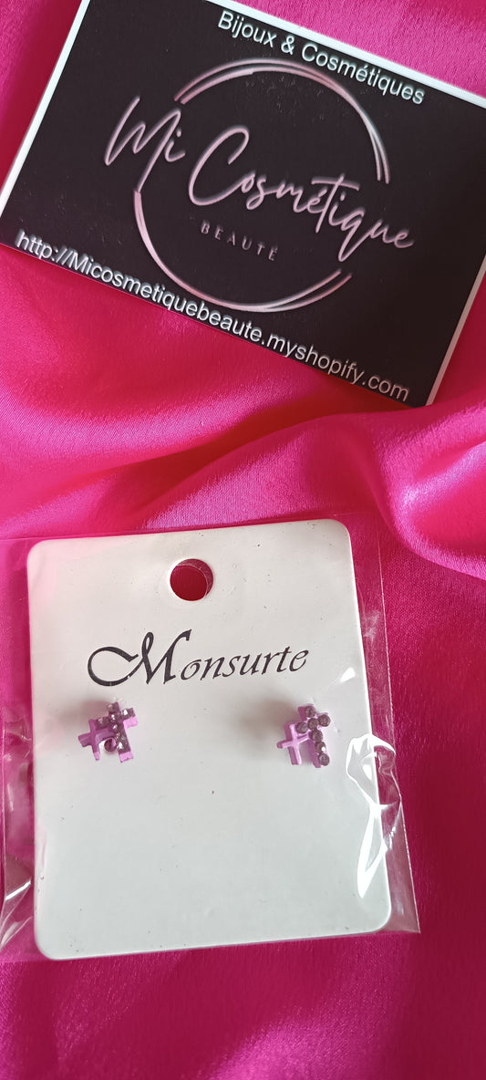 Boucles d'oreilles croix