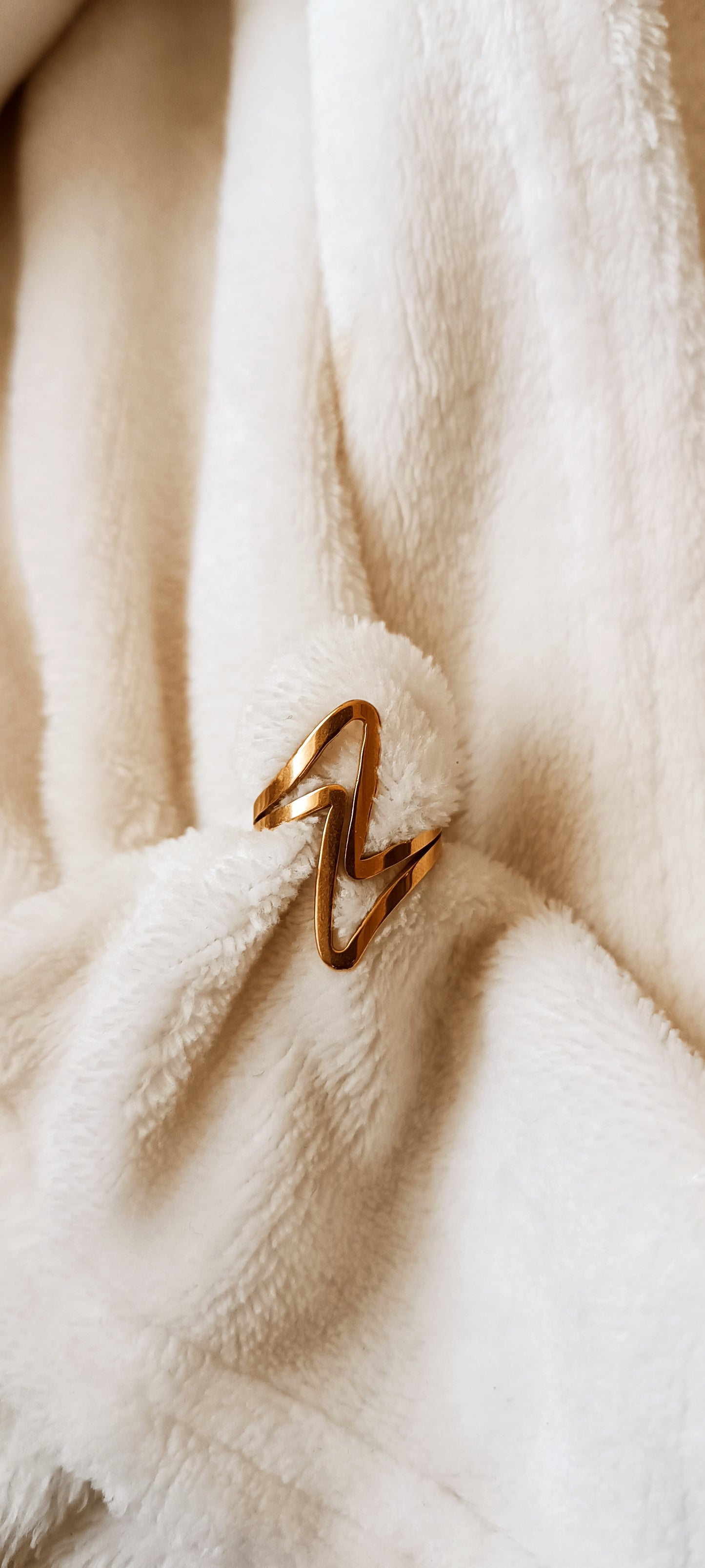 Bague acier inoxydable taille 58 double vague