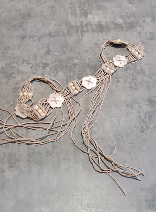 Ceinture Femme Ajustable Chic et tendance Cordage Fleurs