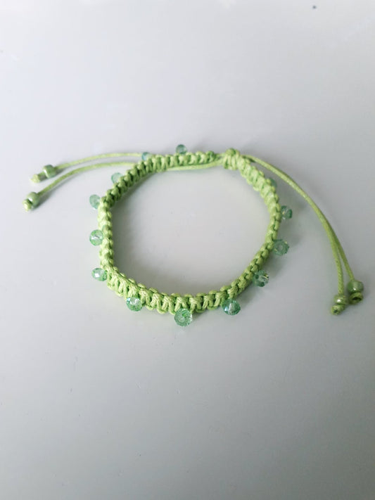 Bracelet perle verte