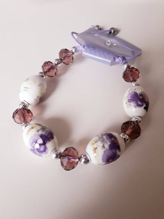 Bracelet Perle Violette