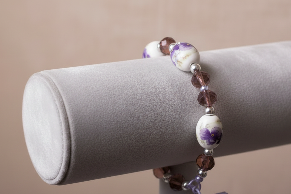 Bracelet Perle Violette