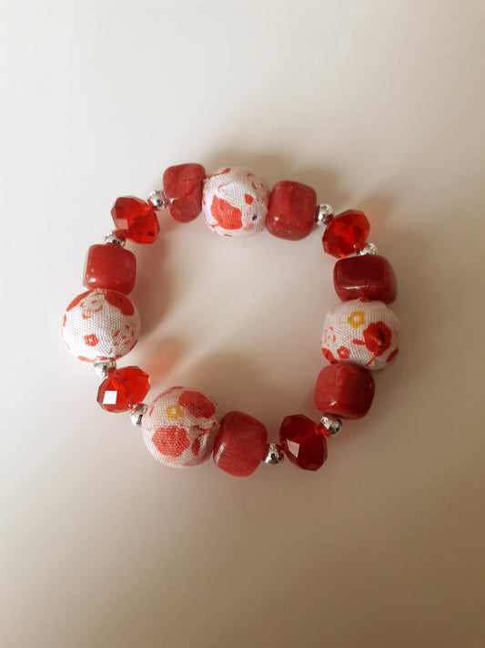 Bracelet Perle Rouge Ajustable