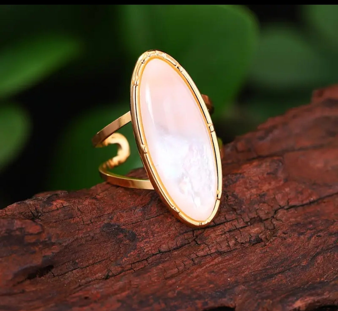 Bague Ajustable Réglable Acier inoxydable Ovale