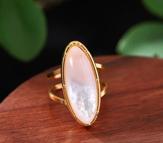 Bague Ajustable Réglable Acier inoxydable Ovale