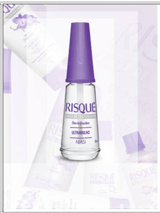 Vernis à ongles ''Risqué'' Gamme de soin à l huile d Orchidée incolore ultra brillant