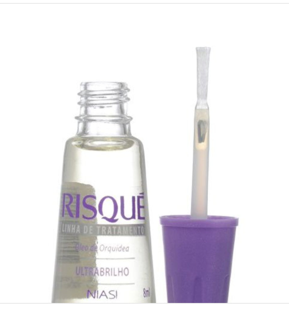 Vernis à ongles ''Risqué'' Gamme de soin à l huile d Orchidée incolore ultra brillant