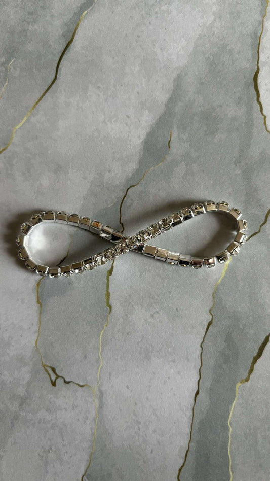 Bracelet strass couleur argenté