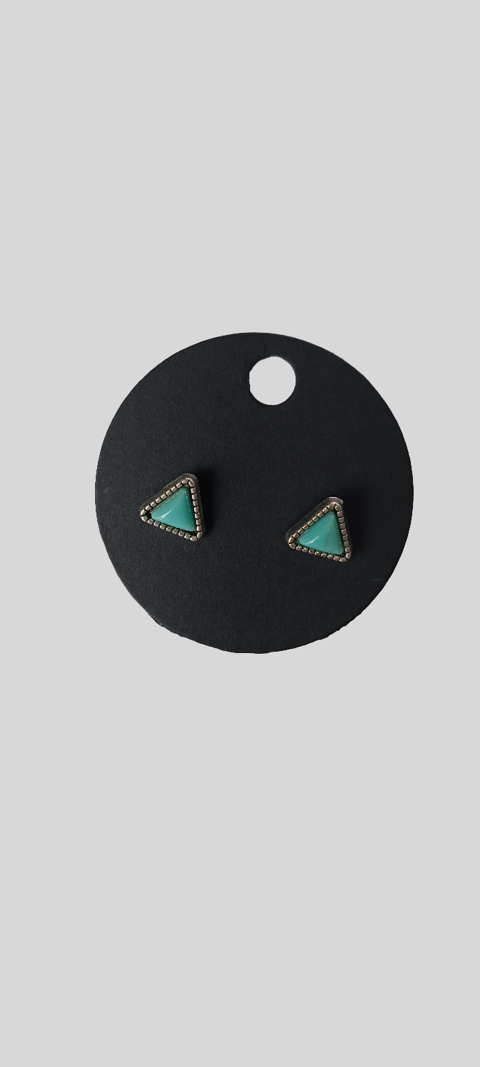 Boucles d'oreilles pierre naturelle turquoise