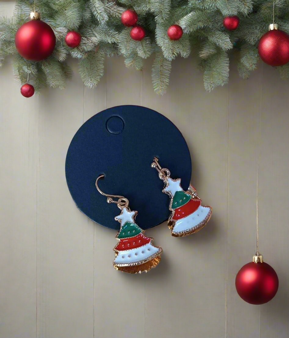 Boucles d'oreilles Noël sapin