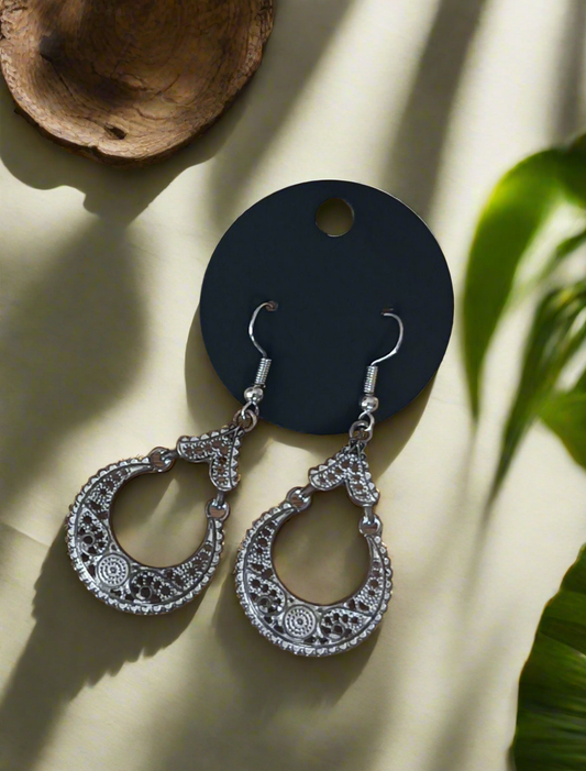 Boucles d'oreilles vintage bohème style arabesque