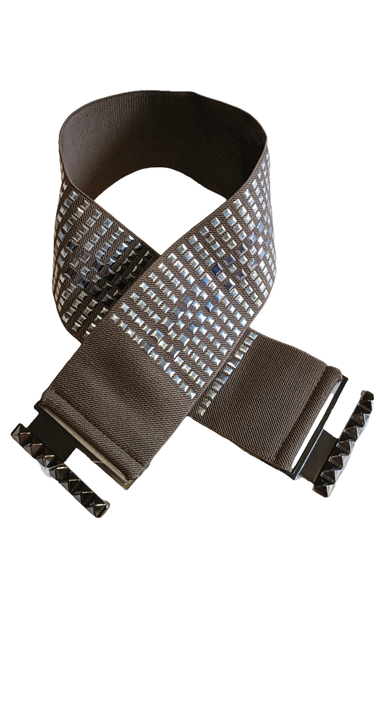 Ceinture Ajustable elasthane couleur taupe