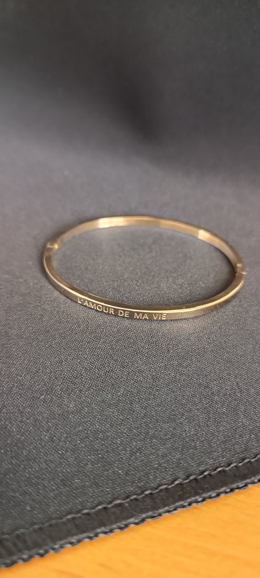 Bracelet l'amour de ma vie acier inoxydable