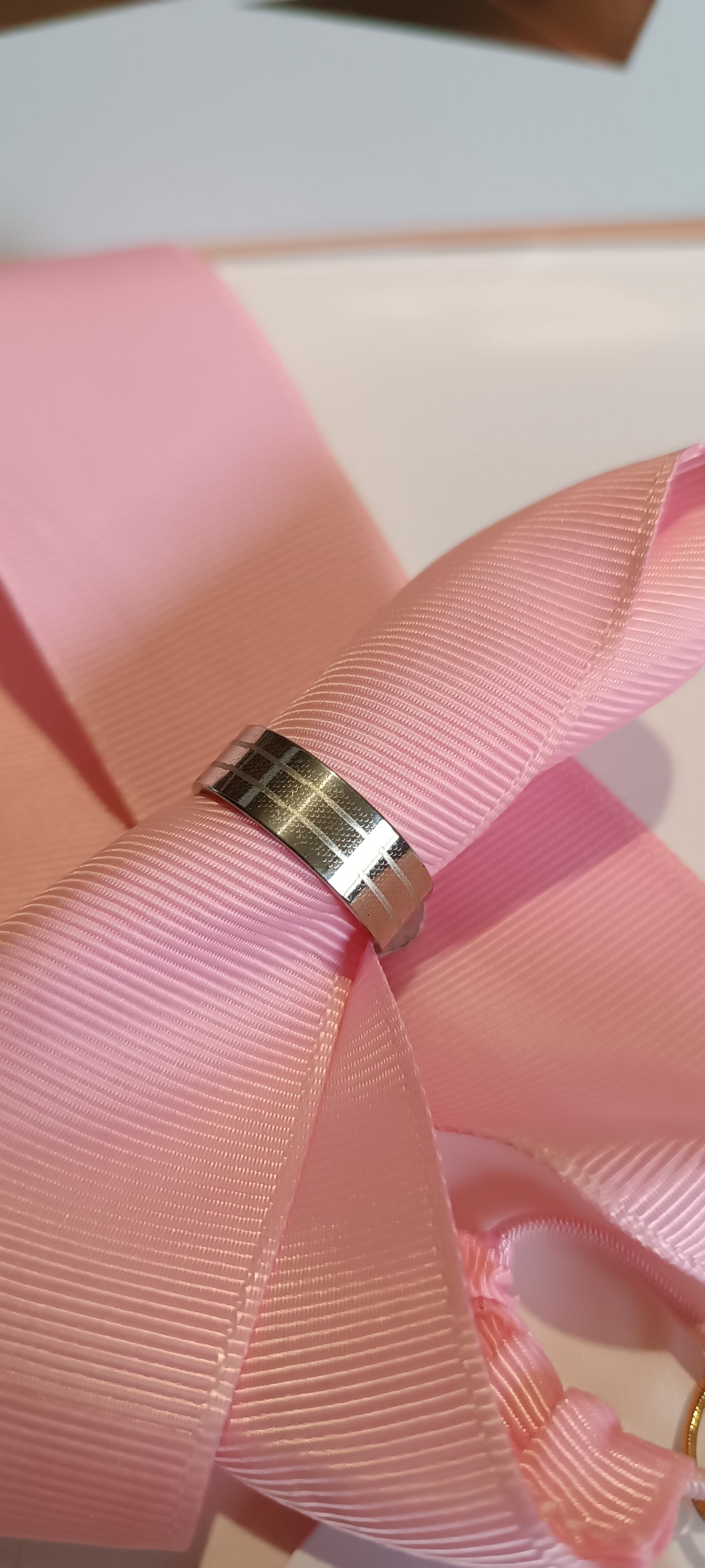 Bague Homme acier inoxydable taille 58 gravée
