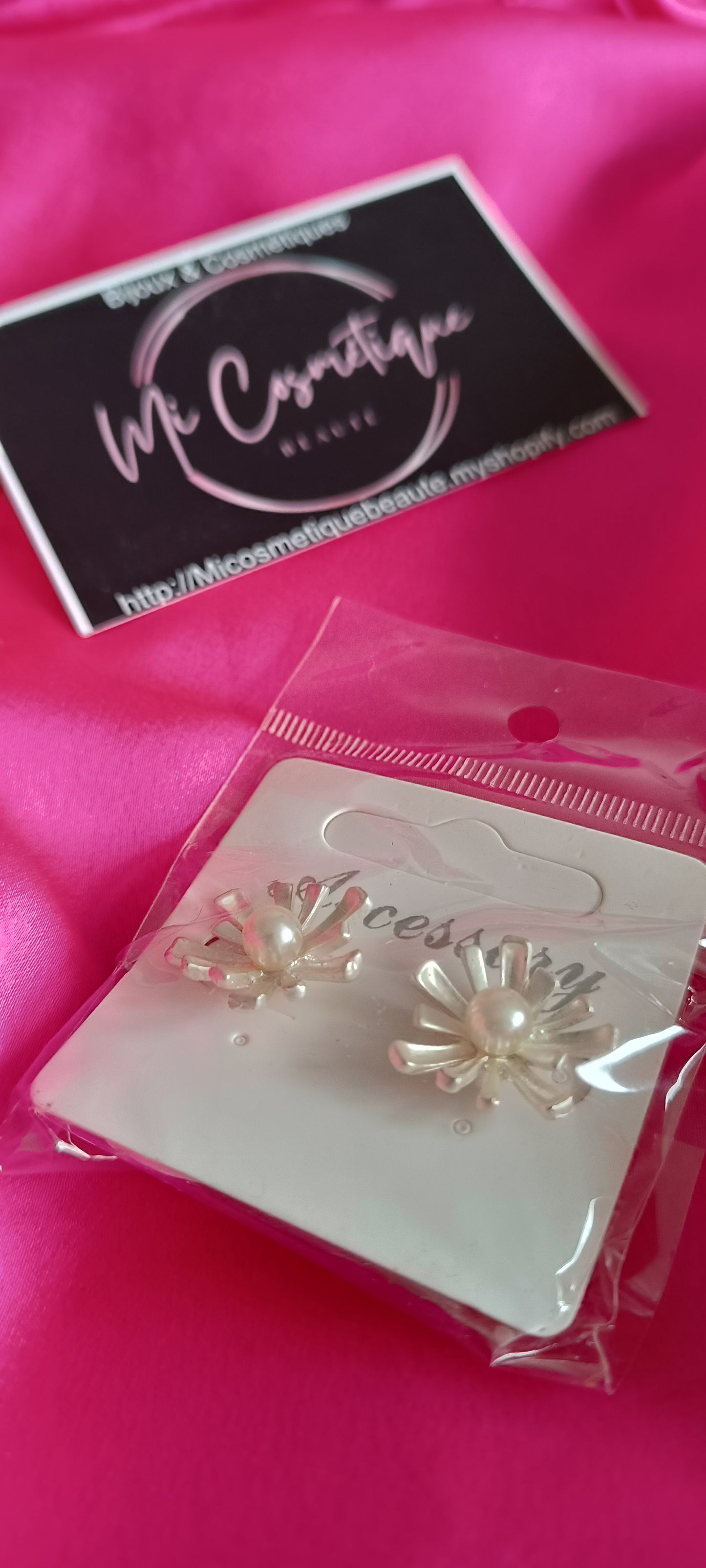 Boucles d'oreilles Nacré Perle Argenté