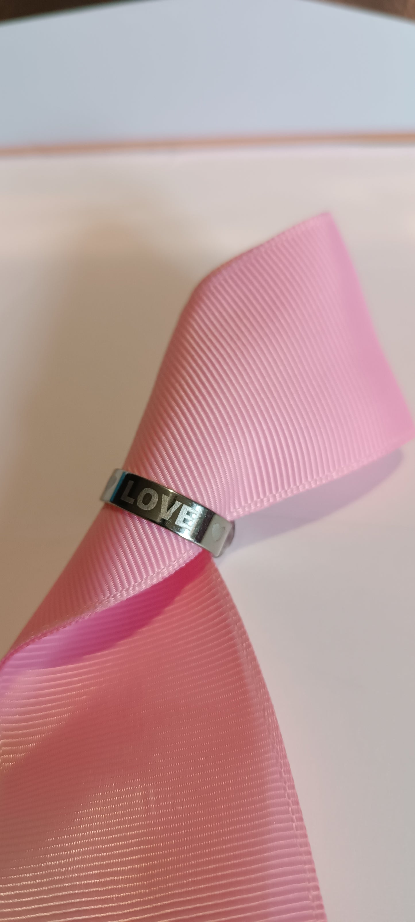 Bague Mixte Homme femme Love taille 56 Acier inoxydable