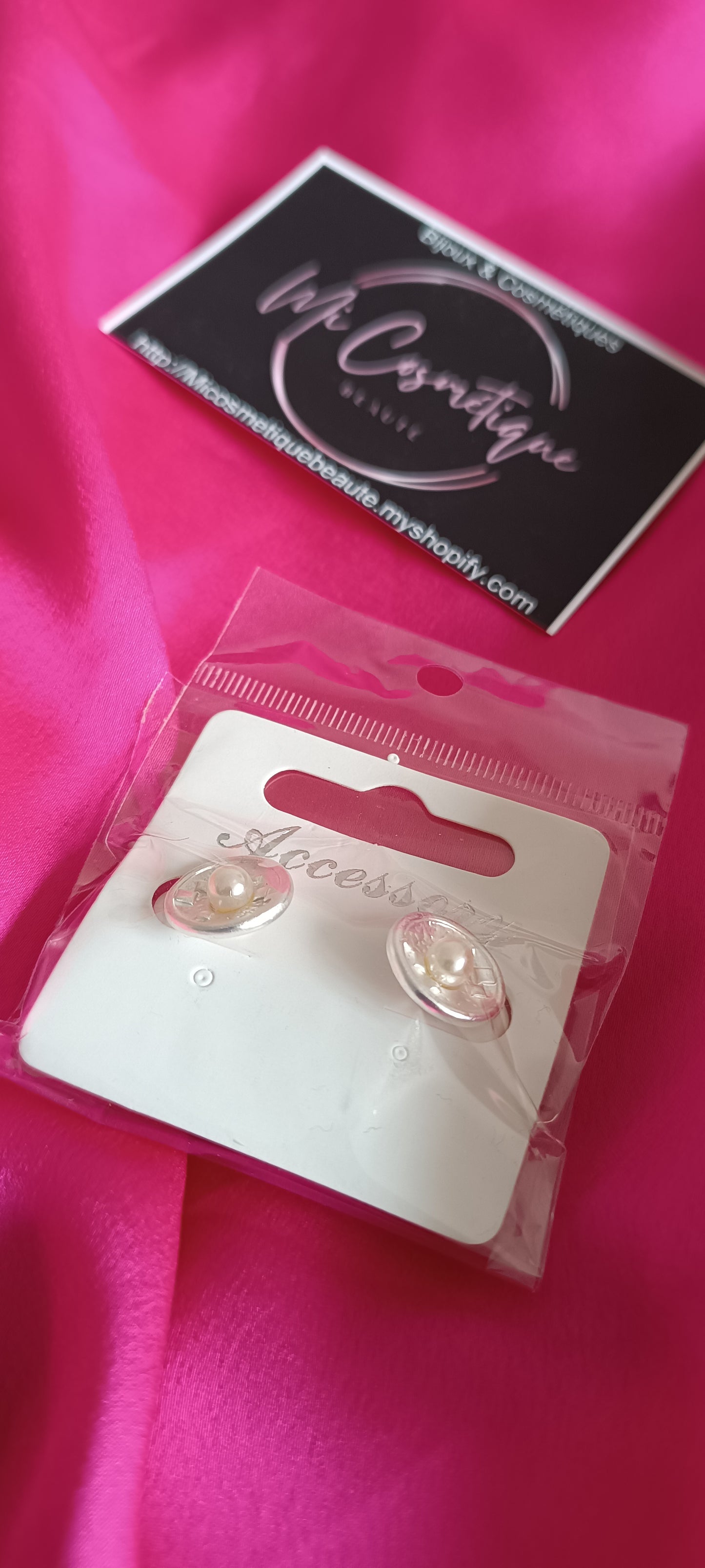 Boucles d'oreilles Nacré Perle Argenté