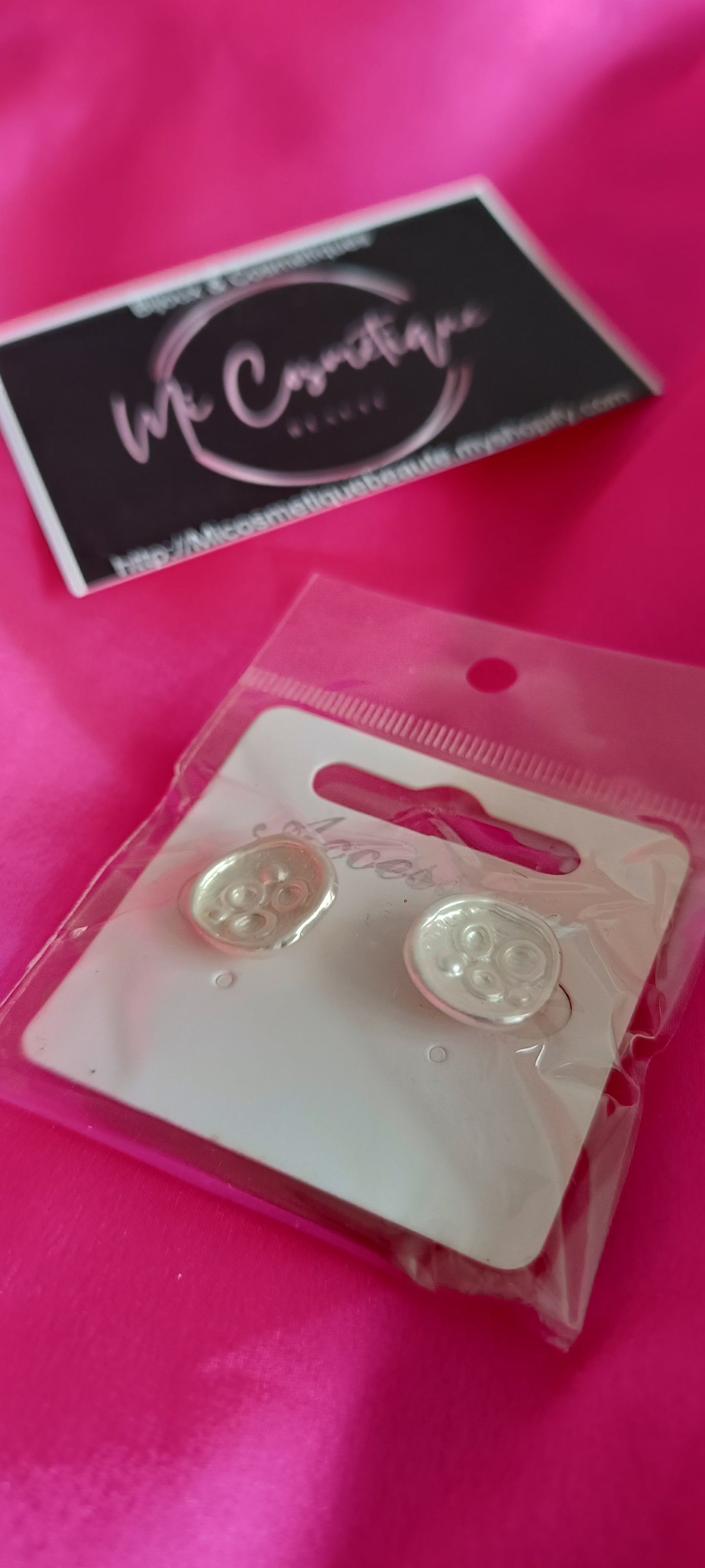 Boucles d'oreilles Nacré Perle Argenté