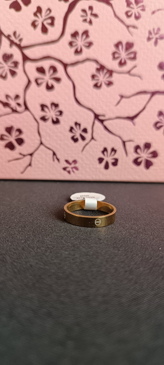 Bague Love Mixte Femme Homme acier inoxydable taille 56