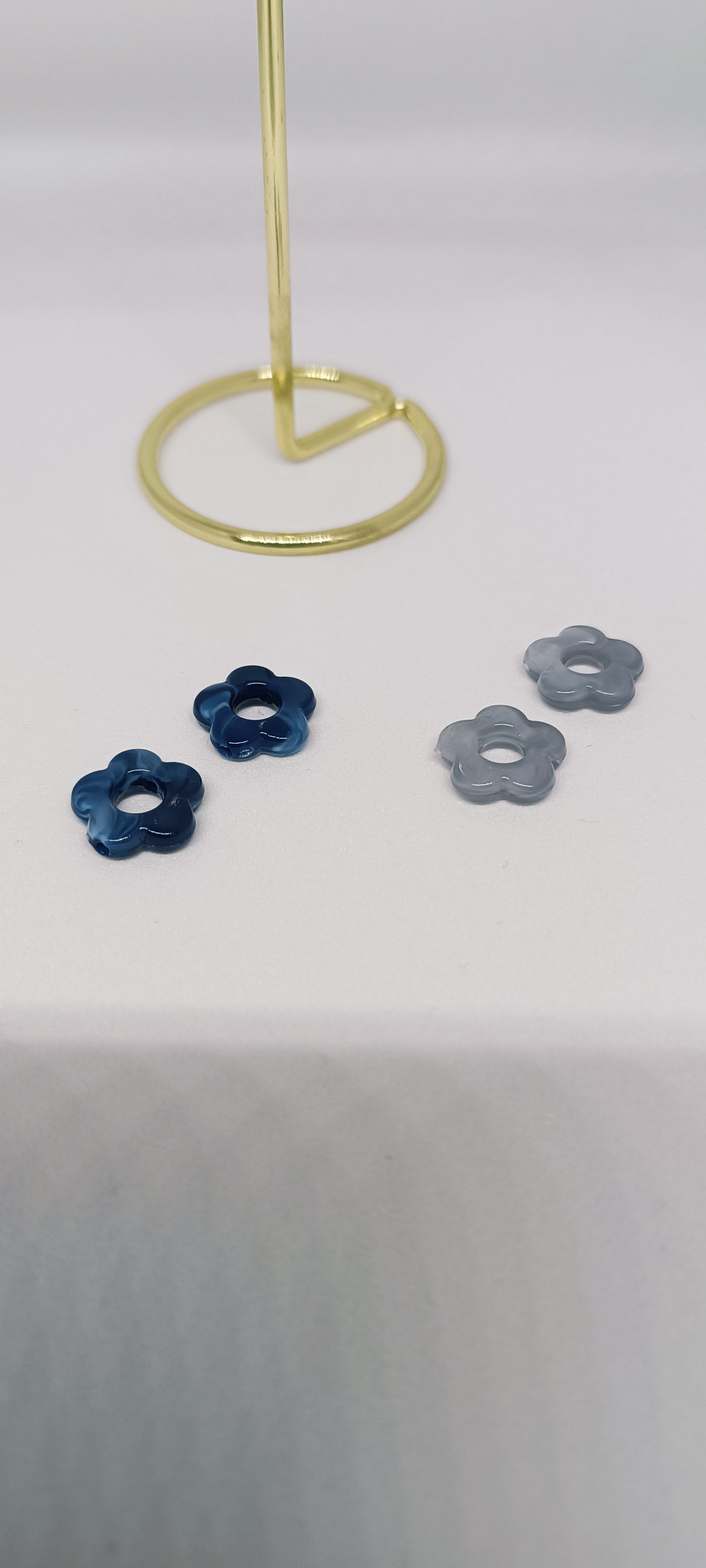 Boucles d'oreilles pendantes chic créole  interchangeable acier inoxydable avec pampilles fleur - lot de 3 paires fournis